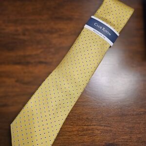 Club Room Yellow Polka Dot Tie